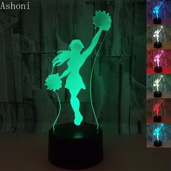 UUS Kisakoori Lady 3D Tabel Lamp LED Night Light 7 Värvid Muutuvad Magamistuba Magada Valgustus Home Decor Kingitused